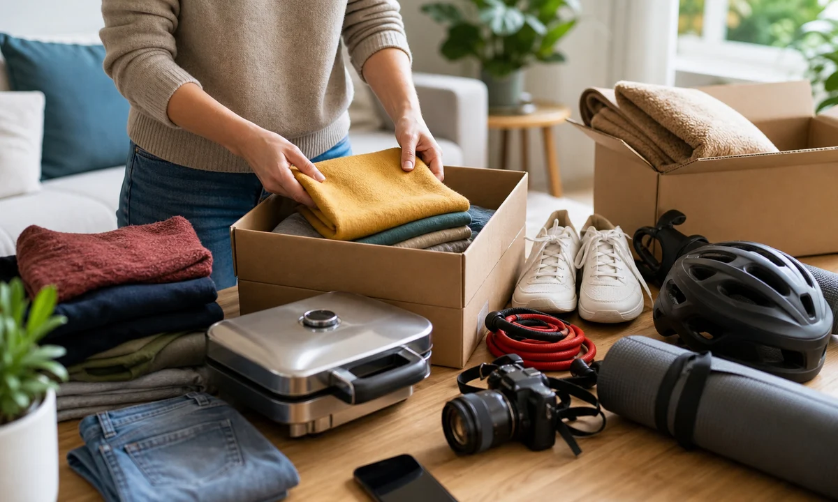 Objets saisonniers prepares pour une annonce en Suisse