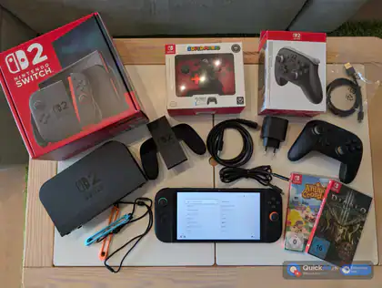 Nintendo Switch 2 avec 2 jeux et manette Pro — Photo 3