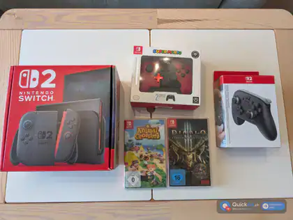 Nintendo Switch 2 avec 2 jeux et manette Pro — Photo 1
