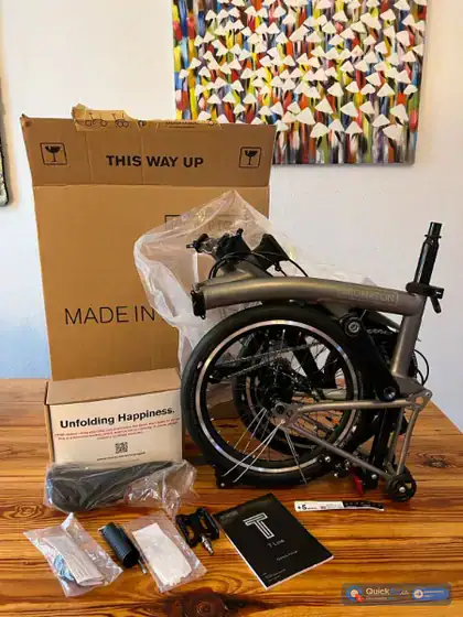Brompton T-Line Urban – Neuf, jamais monté – Cadre titane & pièces carbone — Photo 1